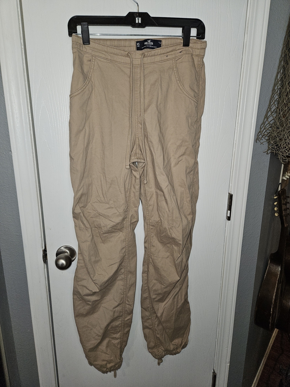 Hollister Beige Drawstring Jogger Pants